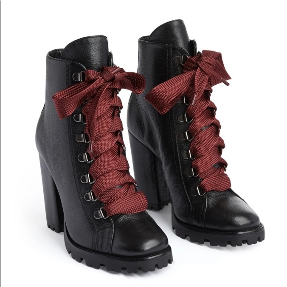 Schutz Zara Leather Combat Bootie.